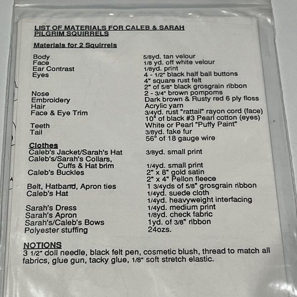 Four Holiday Animal Angel Cloth Doll Patterns Uncut Frog Squirrel Halloween Cat - Picture 4 of 16